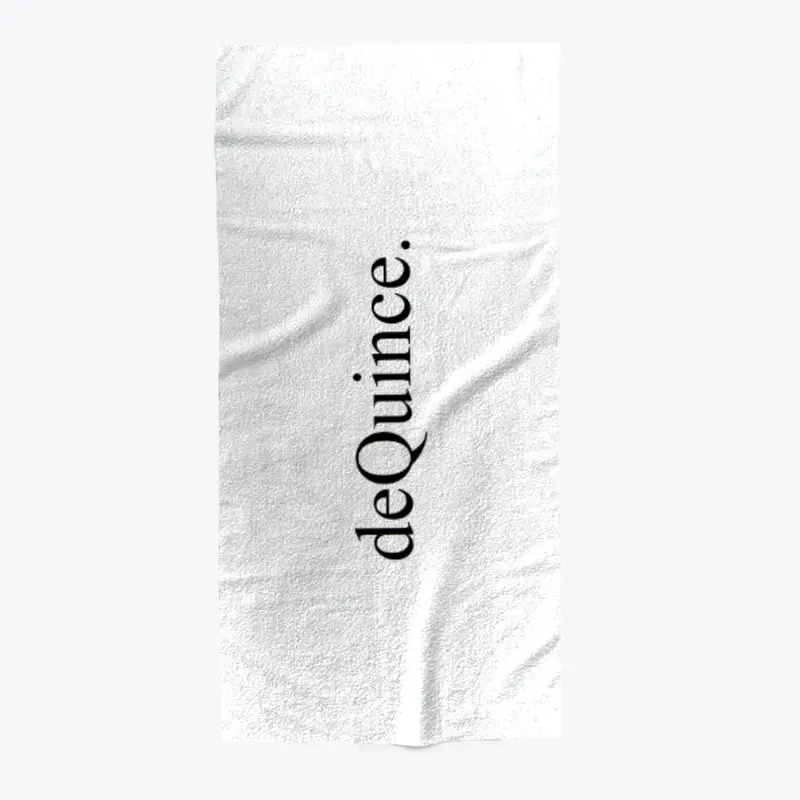 deQuince. logo beach towel